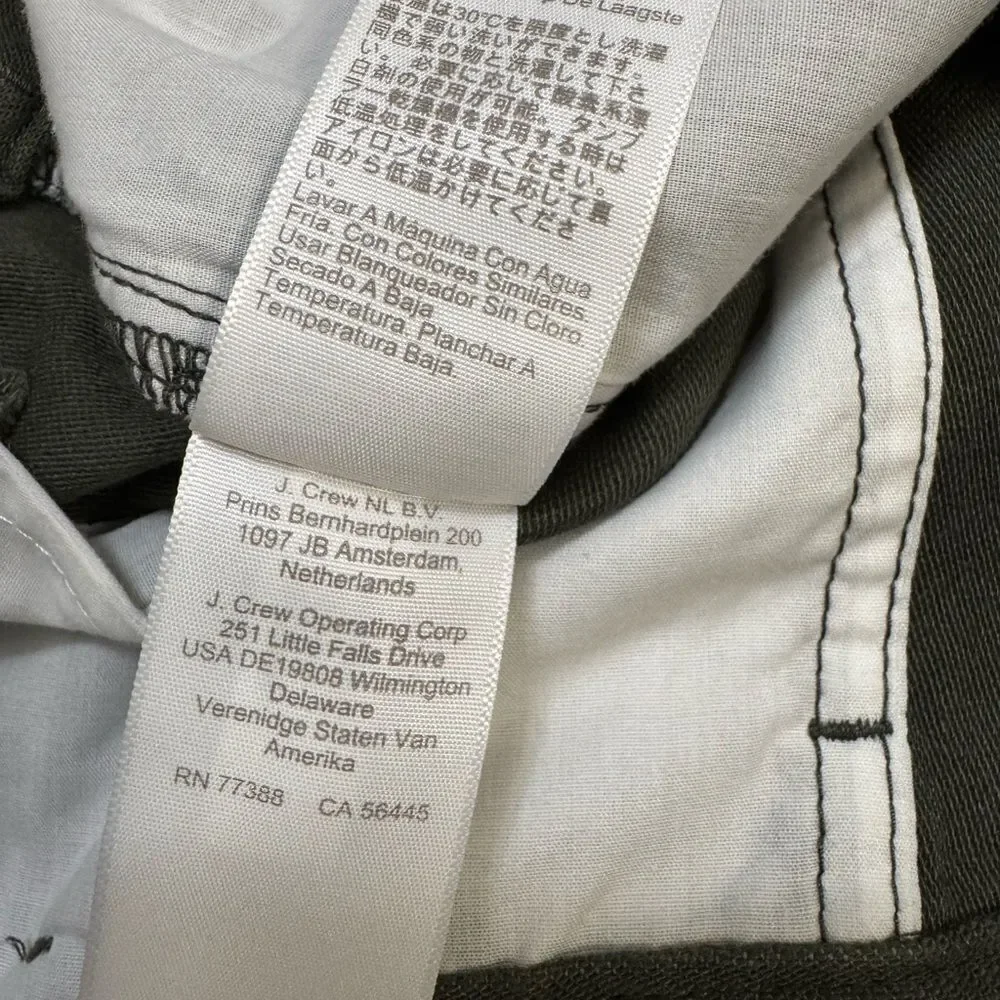 J.Crew Women’s Pants Style BT131 FA23 | Size P6 | 100% Cotton | Army Green | NWT